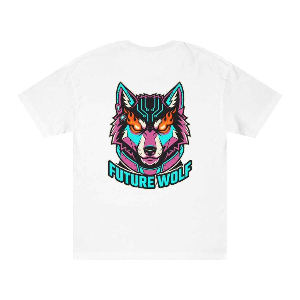 Future Wolf Cyberpunk Tee — Neon Sci‑Fi Graphic T-Shirt