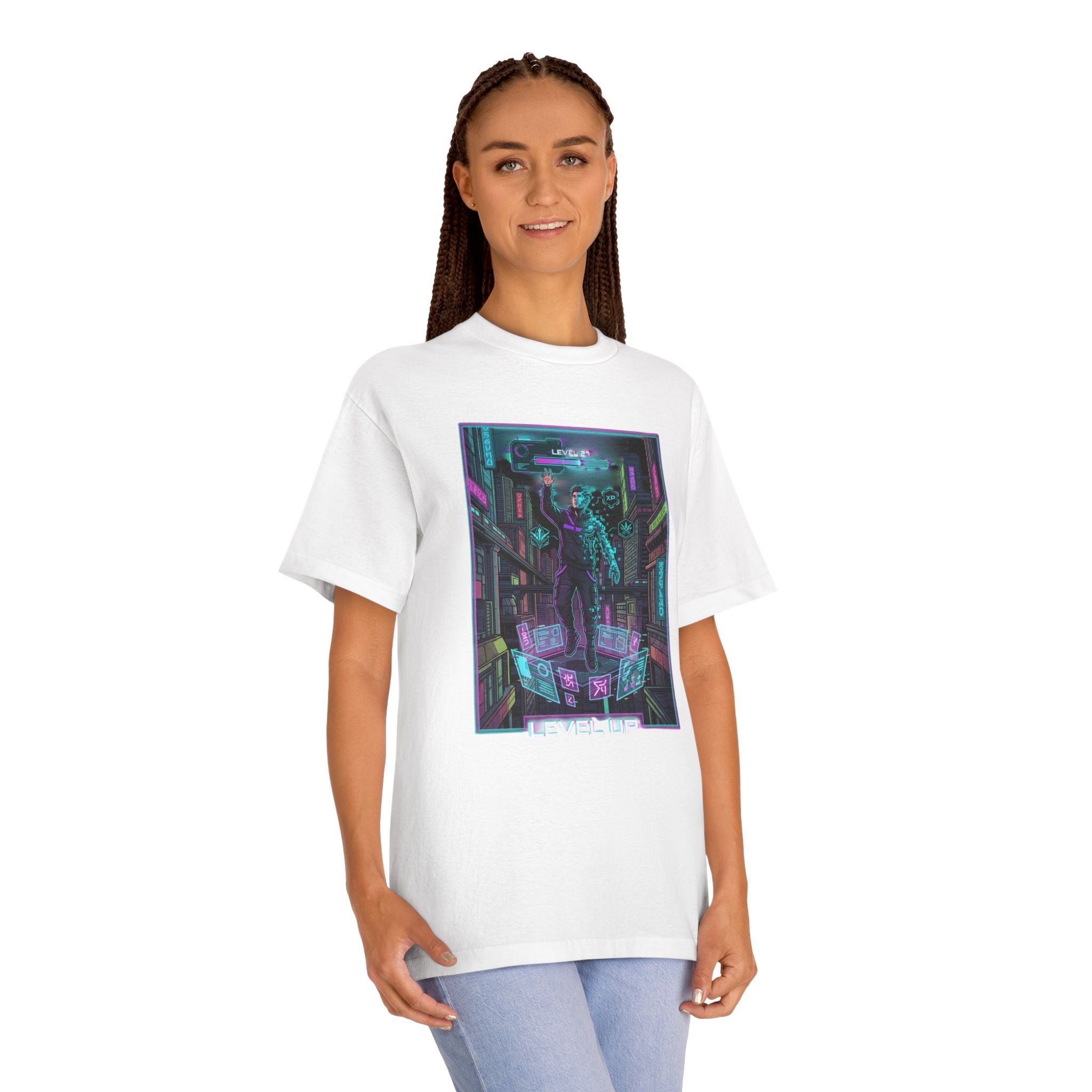 Future Wolf Cyberpunk Tee — Neon Sci‑Fi Graphic T-Shirt