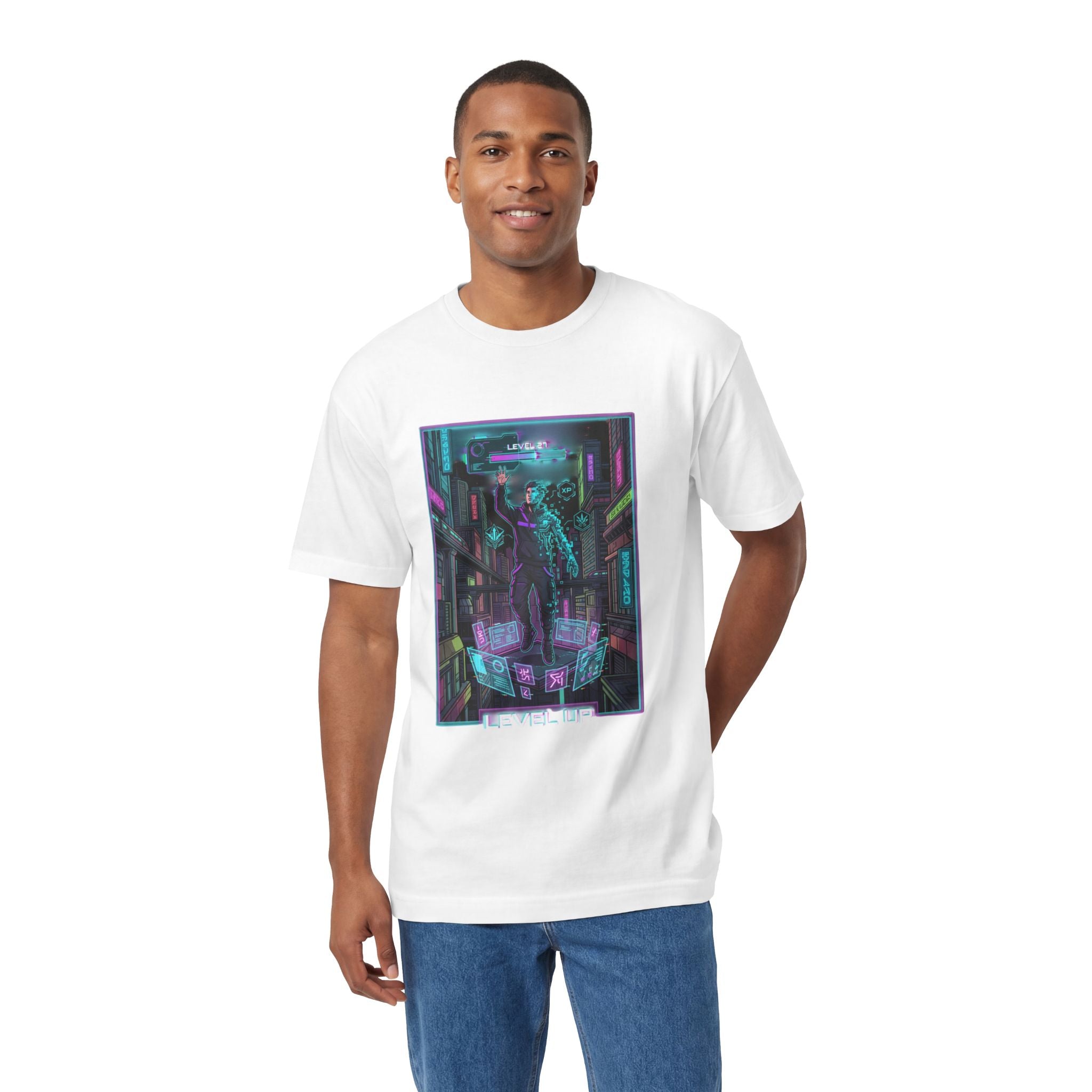 Future Wolf Cyberpunk Tee — Neon Sci‑Fi Graphic T-Shirt