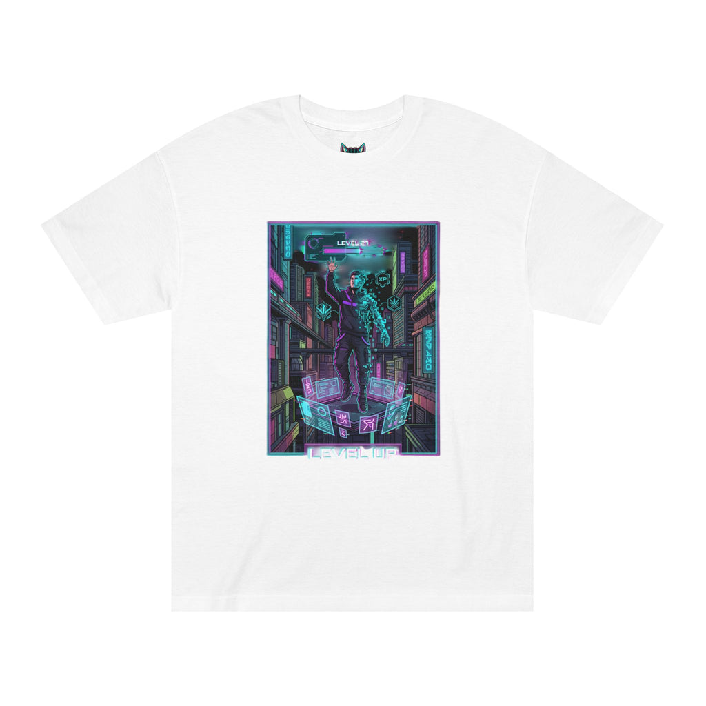 Future Wolf Cyberpunk Tee — Neon Sci‑Fi Graphic T-Shirt