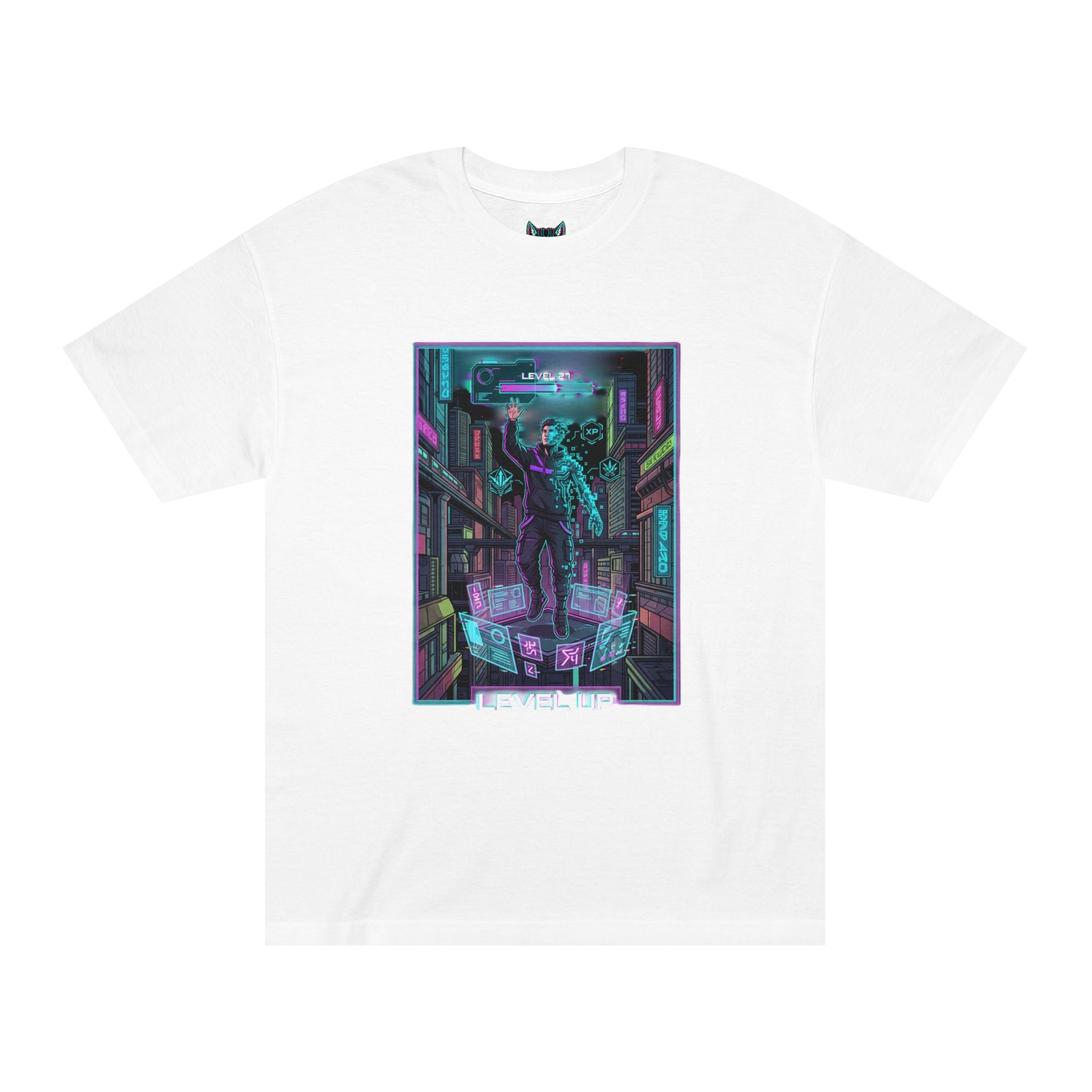 Future Wolf Cyberpunk Tee — Neon Sci‑Fi Graphic T-Shirt